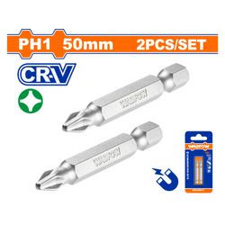 S/driver Bit Mag Set Ph1 50mm 2pcss