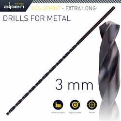 Hss Drill Bit 3mm 150x100 Extra Long