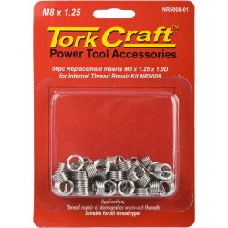 Thread Repair M8 X 1.25 X 8mm Repl Inserts For Nr5008 50pcs