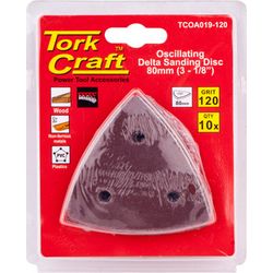 Oscillating Sandpaper A/o 80mm 10pc Delta Shape 120grit
