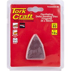Oscillating Sandpaper A/o 35x50mm 10pc Fingertip 80grit