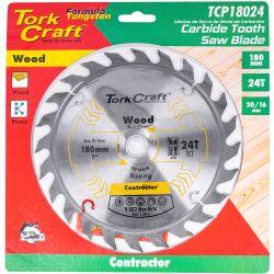 Blade Contractor 180 X 24t 20/16 Circular Saw Tct