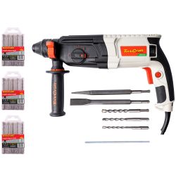 Rotary Hammer 800w Sds Tcrh0800 C/w 5pc Sds Drill Bit Set X 3 Nr07305