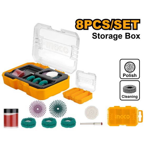 Drill Mini Acc Kit Sand/polish 8pcs