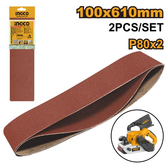 Sanding Belt 100x610 P80 2pcse For Pbs12001