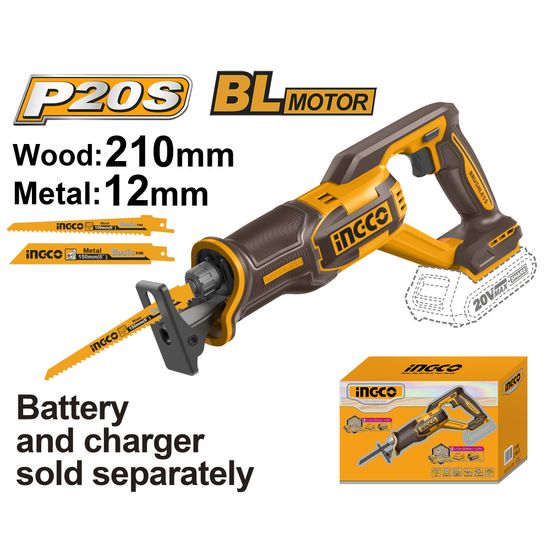 20v Ps+c/l Recip Saw 2 Blades No B/c
