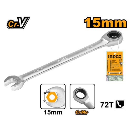 Spanner Ratchet 15mm
