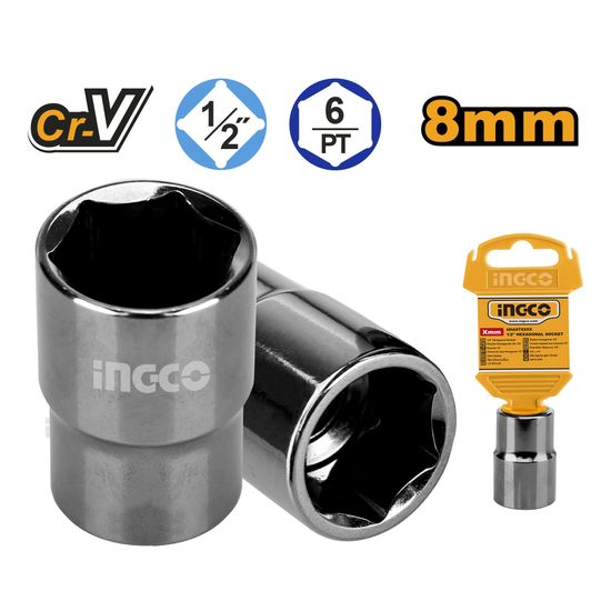 Socket Hex 1/2dr 6pt 8mm