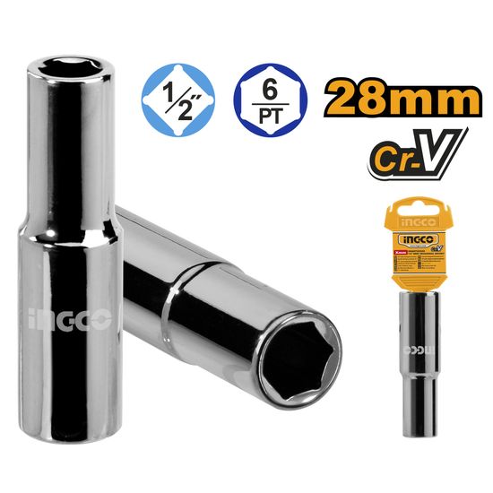 Socket Deep Hex 1/2dr 6pt 28mm