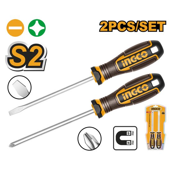 S/driver S2 Set Ph/slotted Mag 2pcs