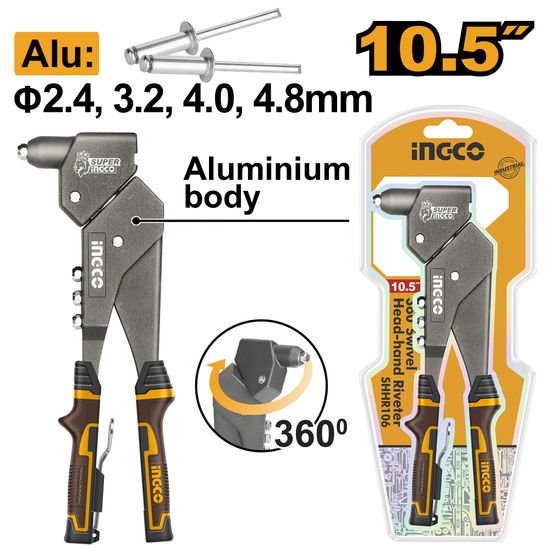 Riveter Hand 360deg Swivel