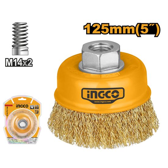 Brush Wire Cup+nt 125 M14x20p