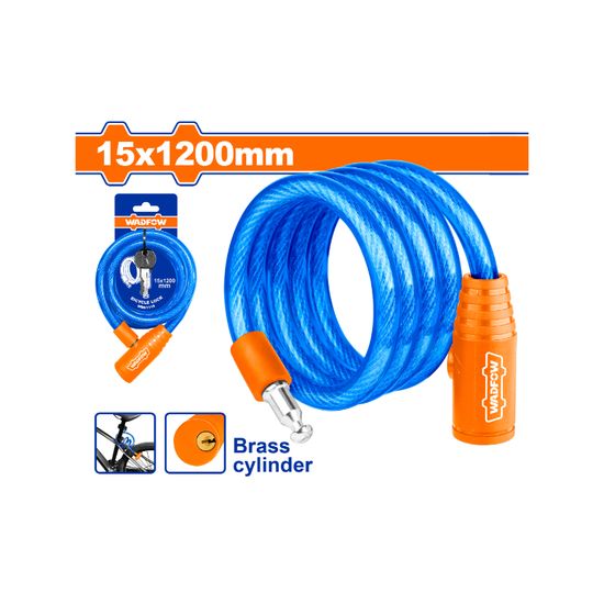 Lock Cable Bicycle Pvc Coat 15x1200mm