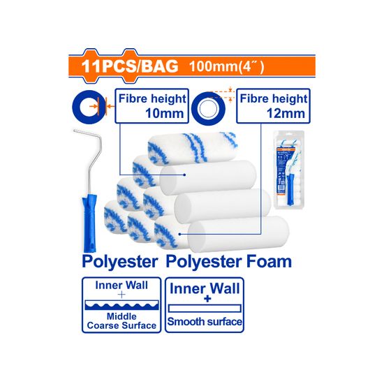 P/roller Set I/w 100mm 11pcss