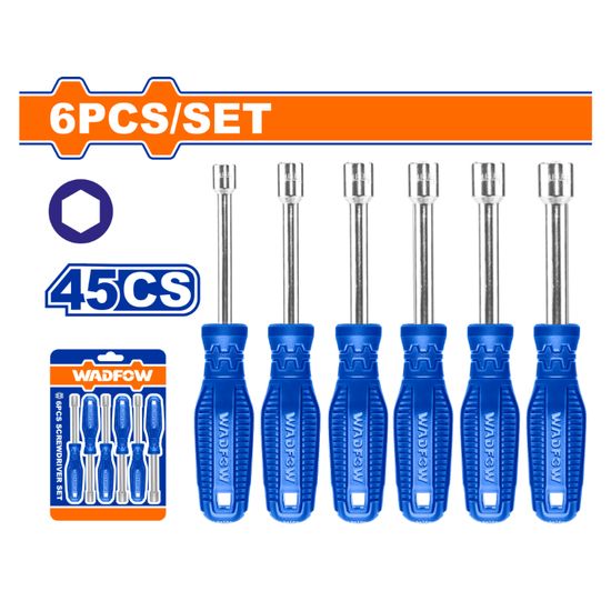 S/driver Set Nut 45cs 6pcss