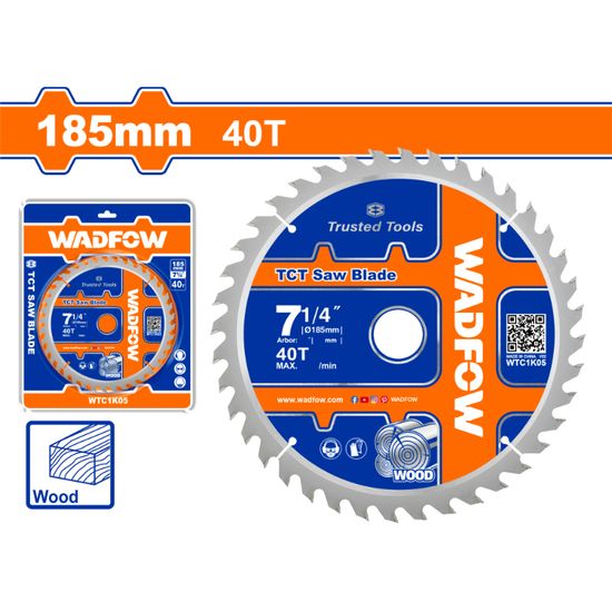 Blade Tct Wood 40t 185mm