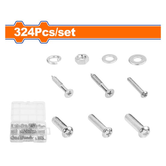 Screw & Hex Nut Acc Set 4-6mm 324pcs