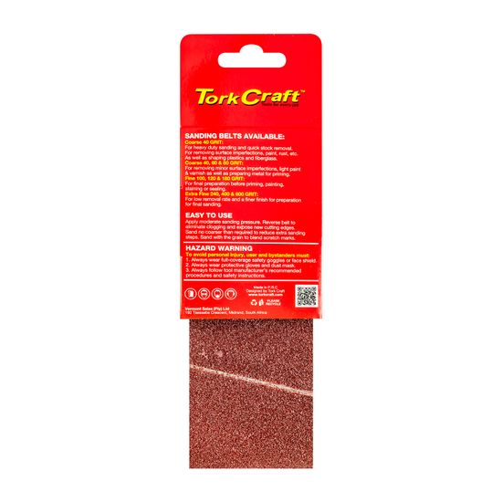 Sanding Belt 64 X 406mm 80grit 2/pack