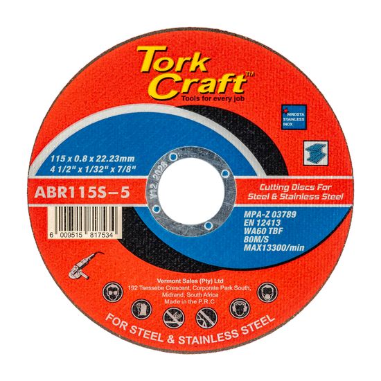 Cutting Disc Steel & Ss 115 X 0.8 X 22.2 Mm