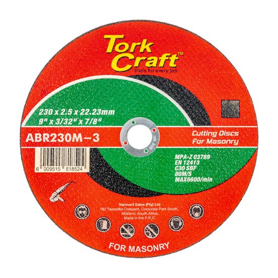 Cutting Disc Masonry 230 X 2.5 X 22.22mm