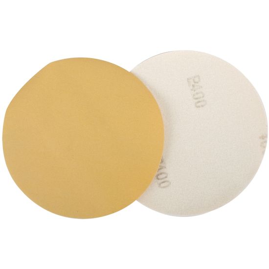 Gold Disc (50 Pieces) 400 Grit 150mm Without Hole Hook And Loop