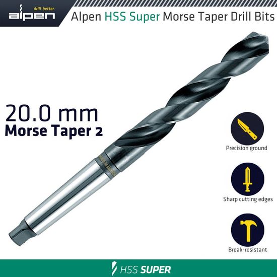Hss Super 20mm Morse Taper 2 Shank