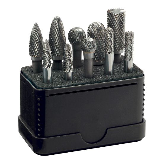Tungsten Burr Set 10piece 6mm Shank