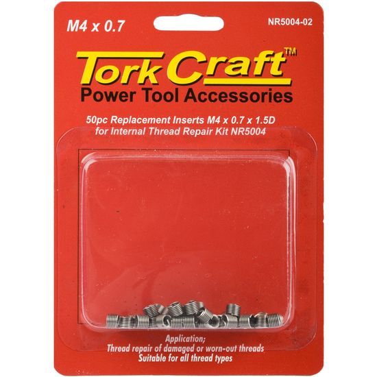 Thread Repair M4 X 0.7 X 6mmmrepl Inserts For Nr5004 50pcs