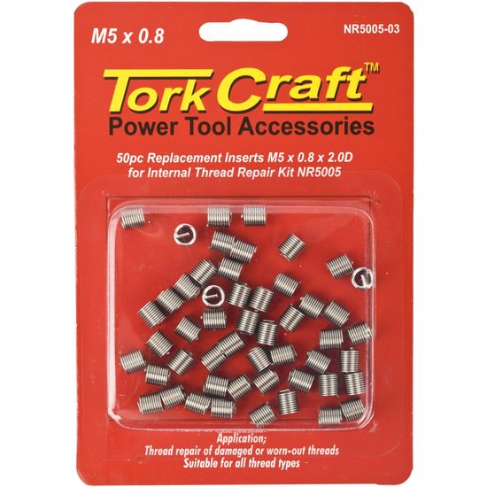 Thread Repair M5 X 0.8 X 10mm Repl Inserts For Nr5005 50pcs