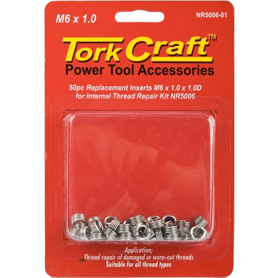 Thread Repair M6 X 1.0 X 6mm Repl Inserts For Nr5006 50pcs