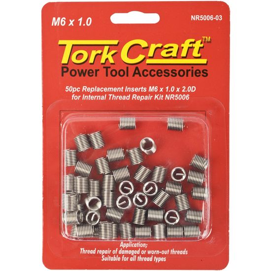 Thread Repair M6 X 1.0 X 12mm Repl Inserts For Nr5006 50pcs