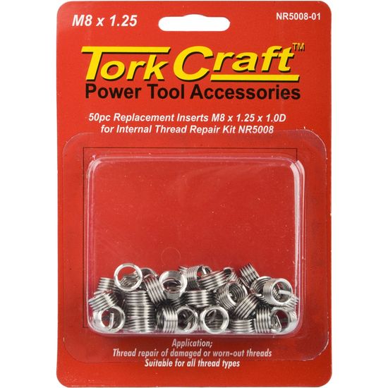 Thread Repair M8 X 1.25 X 8mm Repl Inserts For Nr5008 50pcs