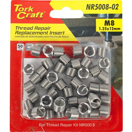 Thread Repair M8 X 1.25 X 12mm Repl Inserts For Nr5008 50pcs