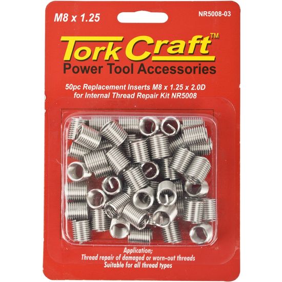 Thread Repair M8 X 1.25 X 16mm Repl Inserts For Nr5008 50pcs