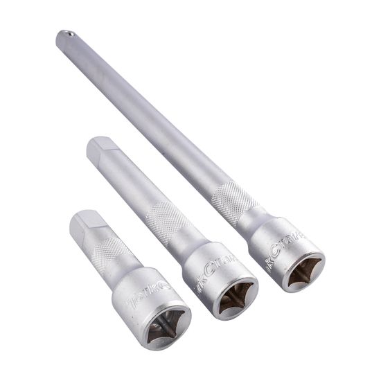 Extention Bar 3pc Set 1/2' 75 125 250mm Socket