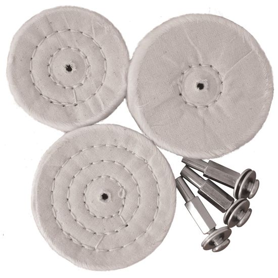 6 Pce White Buff Set All Portable Drills