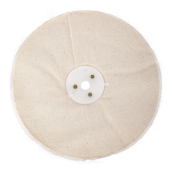 White Buff/mop Unstitched 200 X 50 Ply X 1/2' Hole