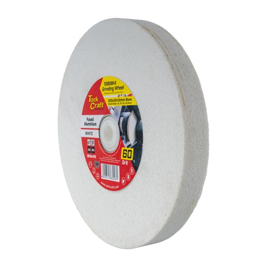 Grinding Wheel 200x25x32mm Bore Fine 60gr W/bushes For B/g White