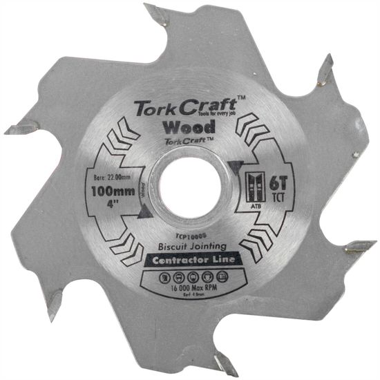 Blade Biscuit Joiner 100 X 6t 22.0mm Tct