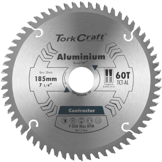 Blade Contractor Alum 185 X 60t 30 Circular Saw Tct