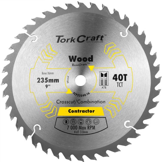 Blade Contractor 235 X 40t 16 Circular Saw Tct