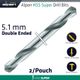 Hss Super Drill Bit Double Ended 5.1mm 2/pouch