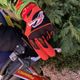 Limited Edit. Medium Racing Glove Orange Syn. Leather